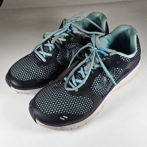Vionic Sneakers Sharp Blue and Black Pattern Stylish and Comfortable Woman Sz 10